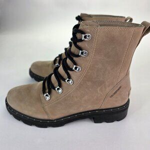 Sorel Boots Lennox Lace Up Combat Moto NL3701-251 Waterproof Tan 9.5